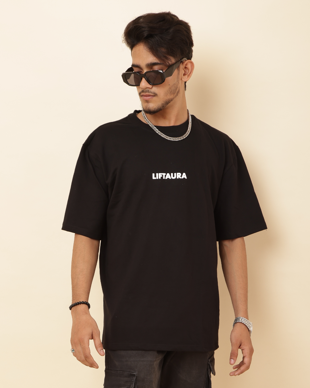 Bold Black Oversized T-Shirt – Fortitude Warrior