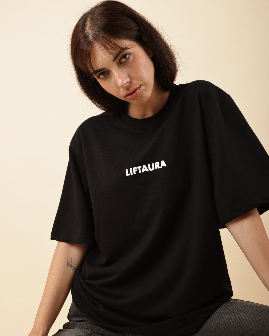 Bold Black Oversized T-Shirt – Fortitude Warrior