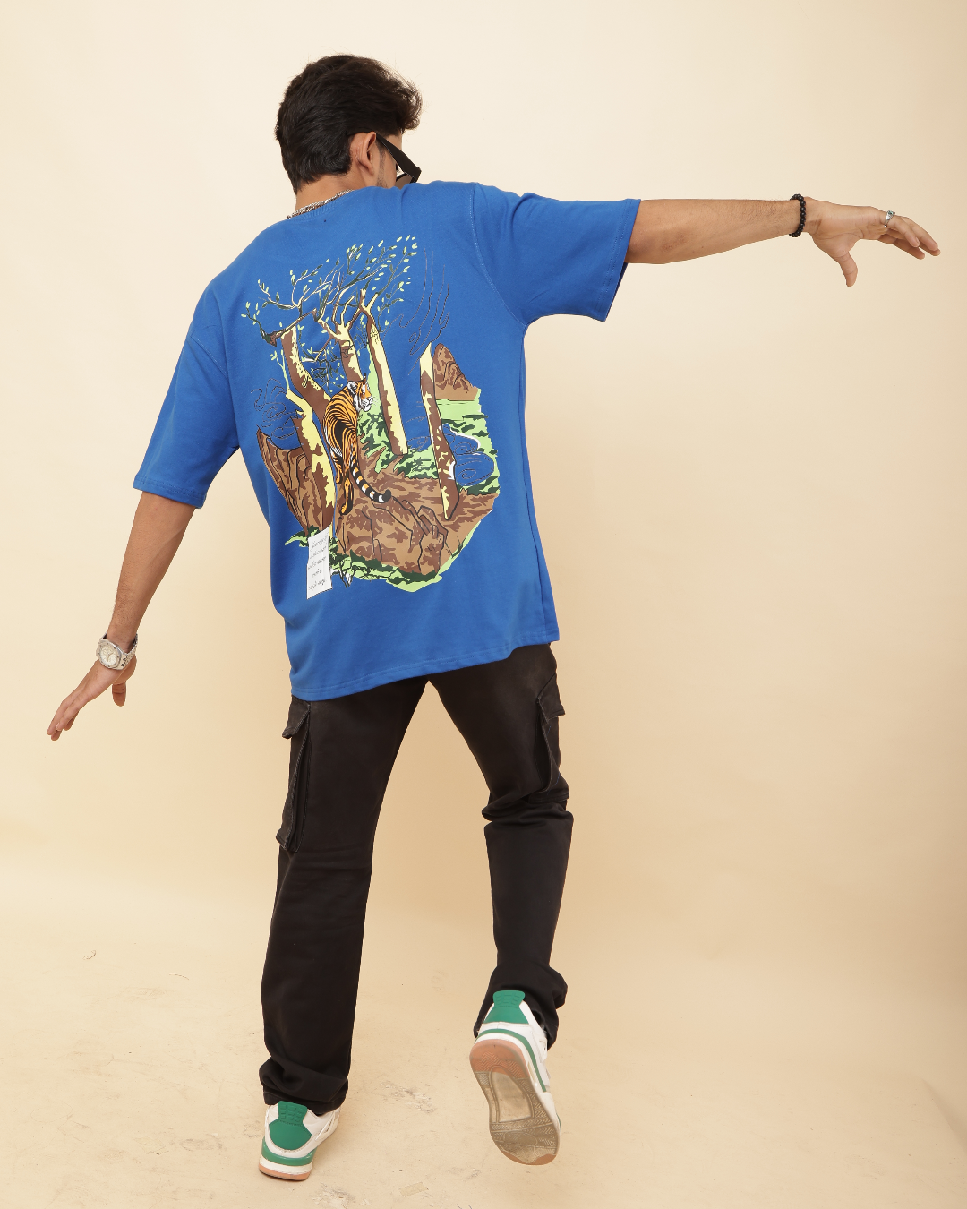Tiger Trail Oversized Graphic T-Shirt – Royal Blue